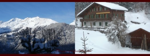 Left: View from the breakfast room, Right: View from our room window - it would have been better if it had been sunny that first day.
