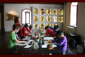 The kids were really serious about making their armour look the best!