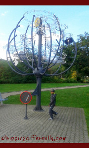 They have a few other interesting exhibits outside too - like this giant ball track.