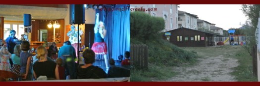 Left: Mini Disco for the kids after dinner, Right: Mini Clubhouse...