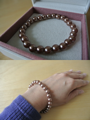 pearlbraceletBrown