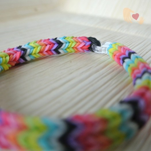 And of course here's the Rainbow Quadfish Loom Bracelet... just love those colours!