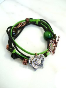 browngreensuedebracelet