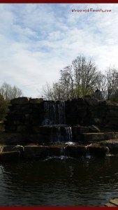 A nice waterfall near the center of the gardens.