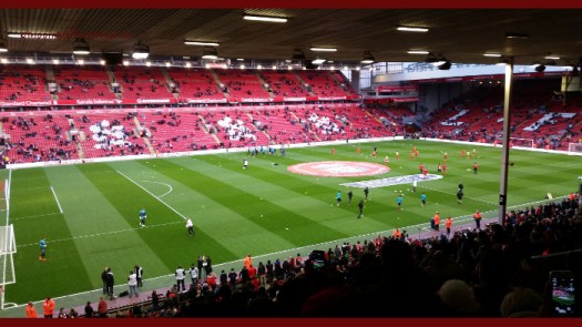 The teams getting warmed up.